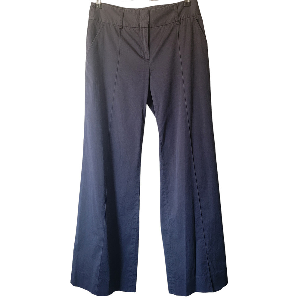 BCBGMaxaria Wide Leg Mid Rise Flat Front Dress Pant Old Money Slacks Size 04